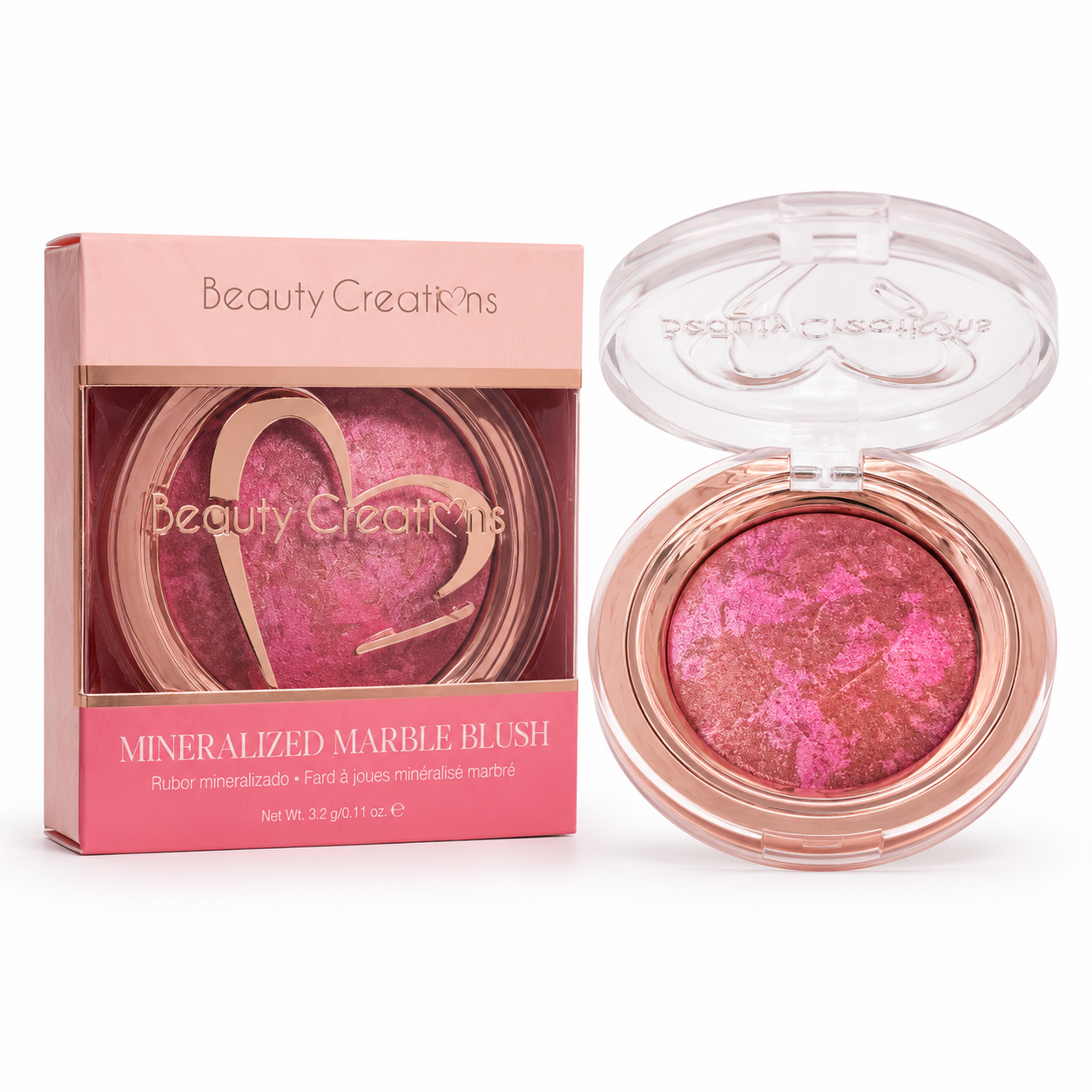 Rubor Mineralizado Marble Blush Beauty Creations – Color Luminoso y Natural