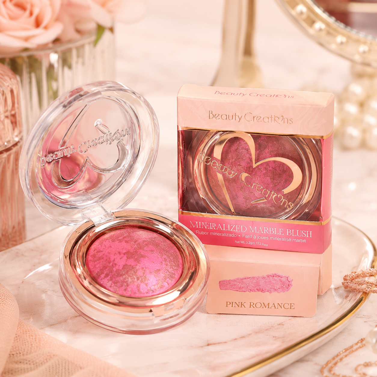 Rubor Mineralizado Marble Blush Beauty Creations – Color Luminoso y Natural