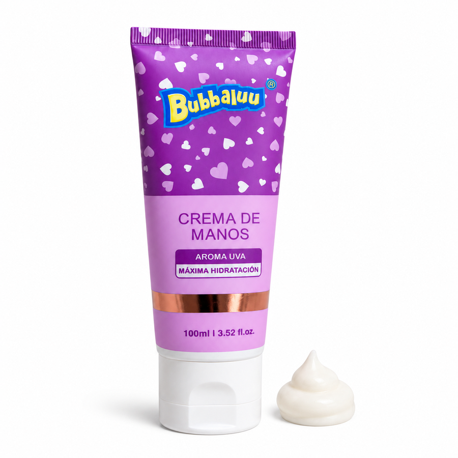Crema de Manos Bubbaluu Aroma Uva – Hidratación Dulce y Deliciosa