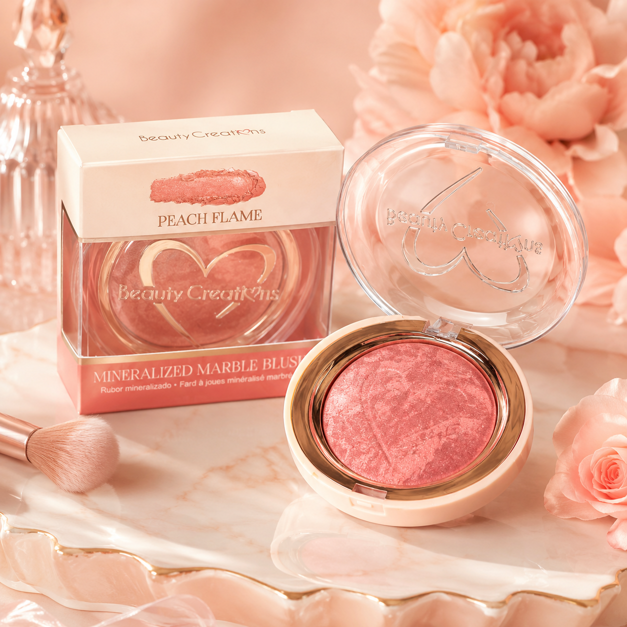 Rubor Mineralizado Marble Blush Beauty Creations – Color Luminoso y Natural