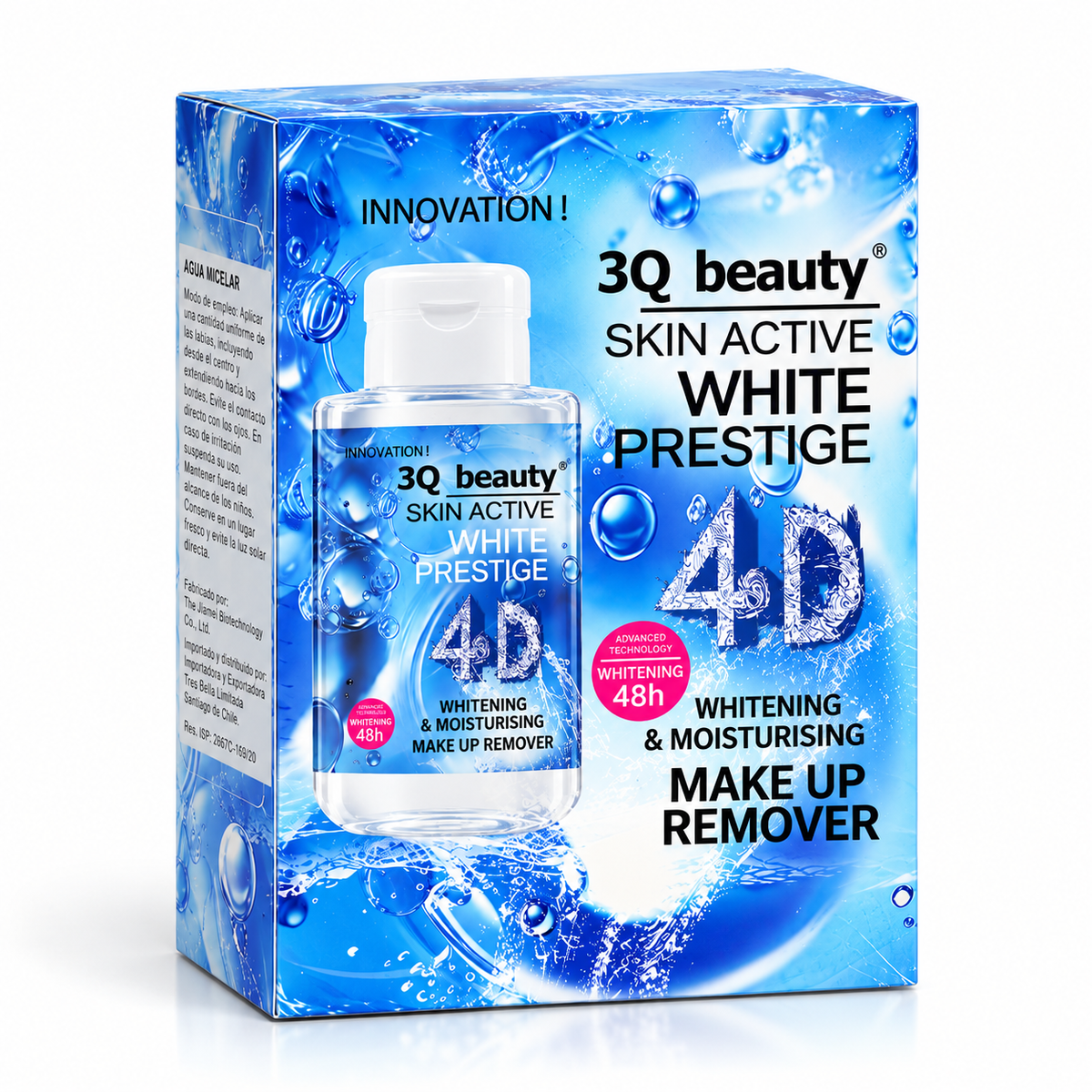 Desmaquillante 3Q Beauty Skin Active con Pétalos – White Prestige 4D