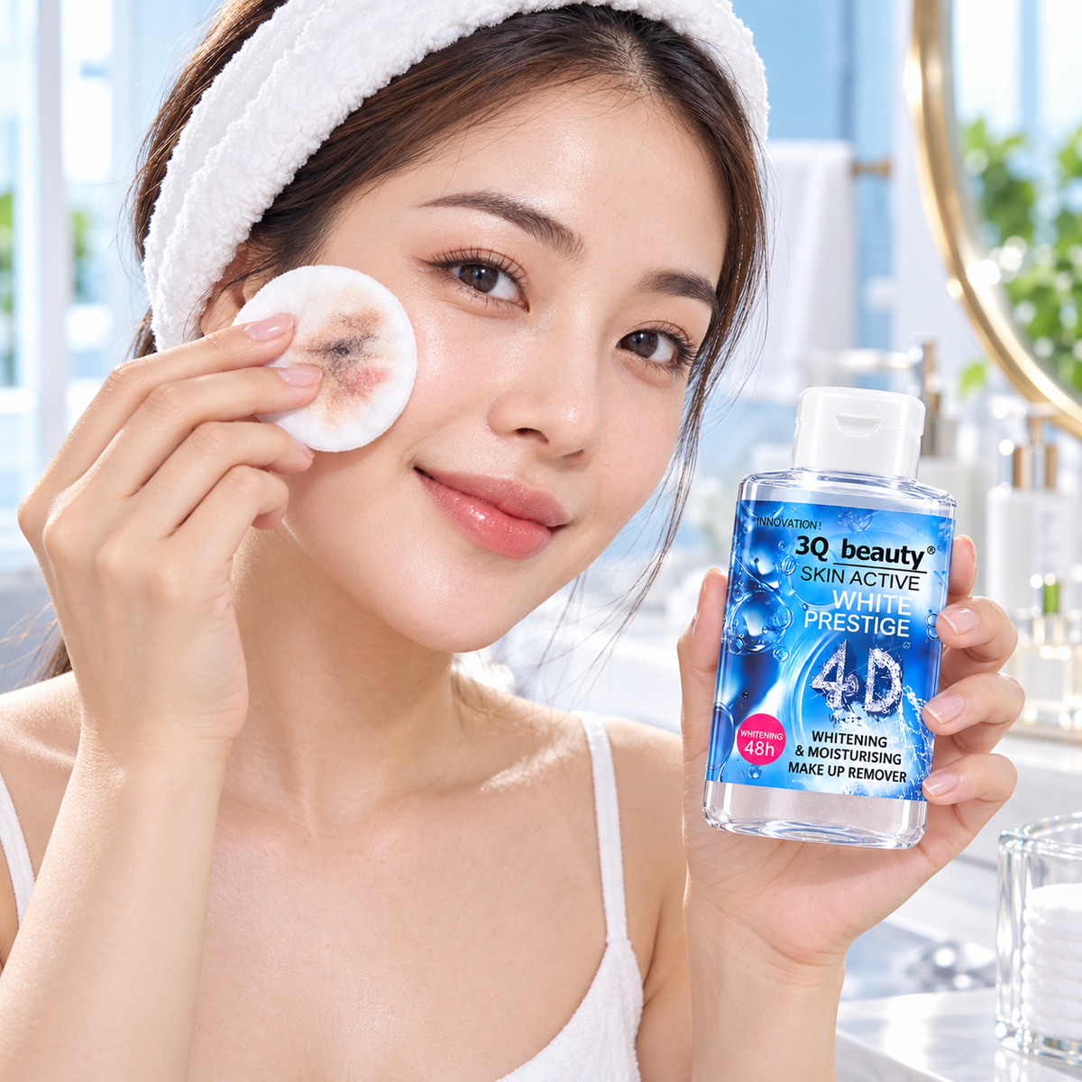 Desmaquillante 3Q Beauty Skin Active con Pétalos – White Prestige 4D
