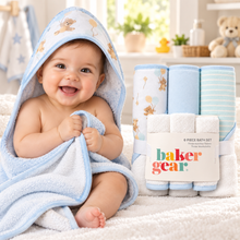 Set de 6 Toallas para Bebé Baby Gear Ositos y Globos – 3 Grandes + 3 Pequeñas