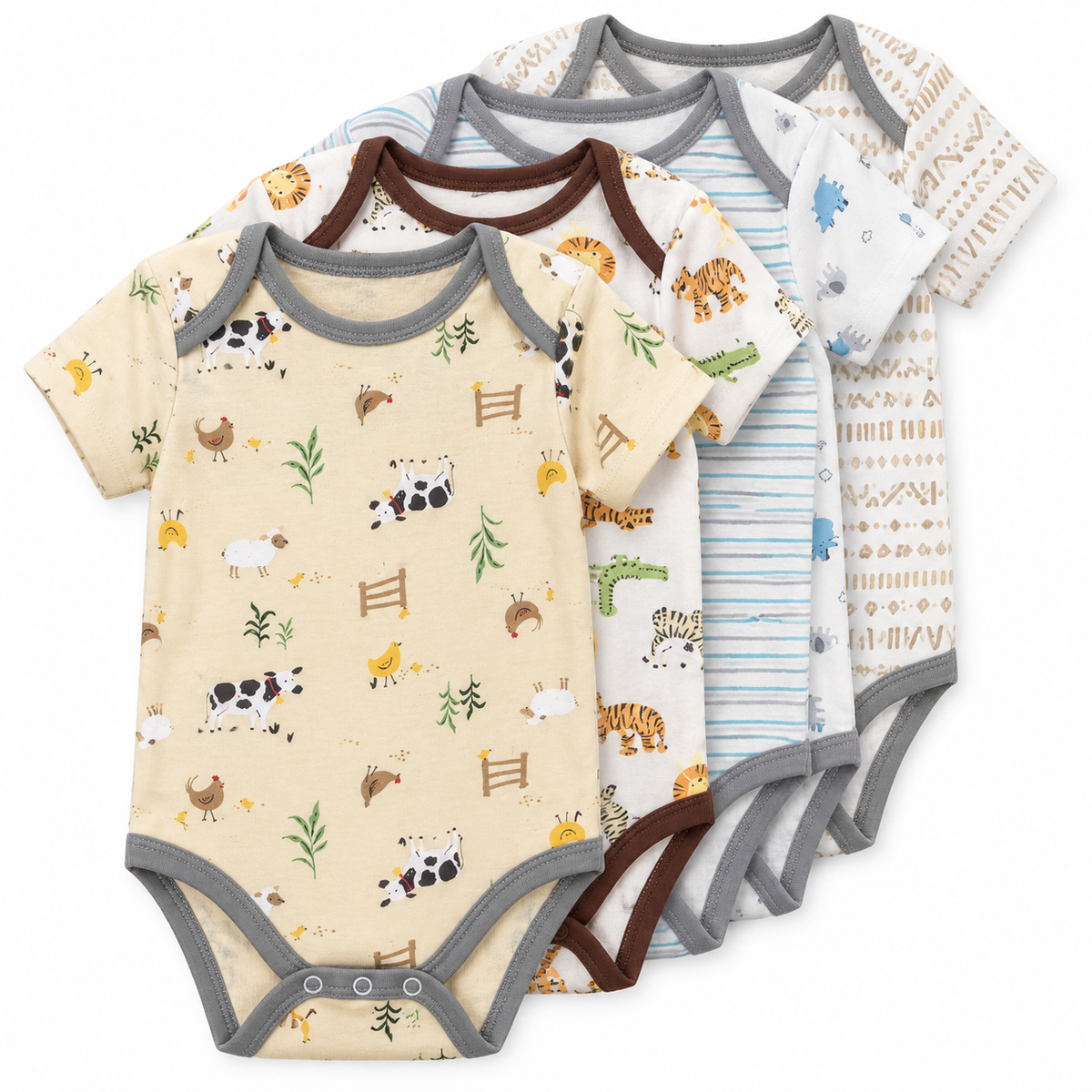 Set de 5 Bodys para Bebé Niño Talla 24 meses