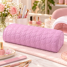 Cojín Posa Manos para Manicure Diseño Corazón Lila