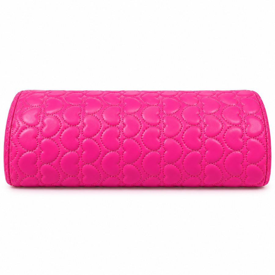 Cojín Posa Manos para Manicure Diseño Corazón Fucsia
