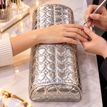 Cojín Posa Manos para Manicure Diseño Corazón Plateado