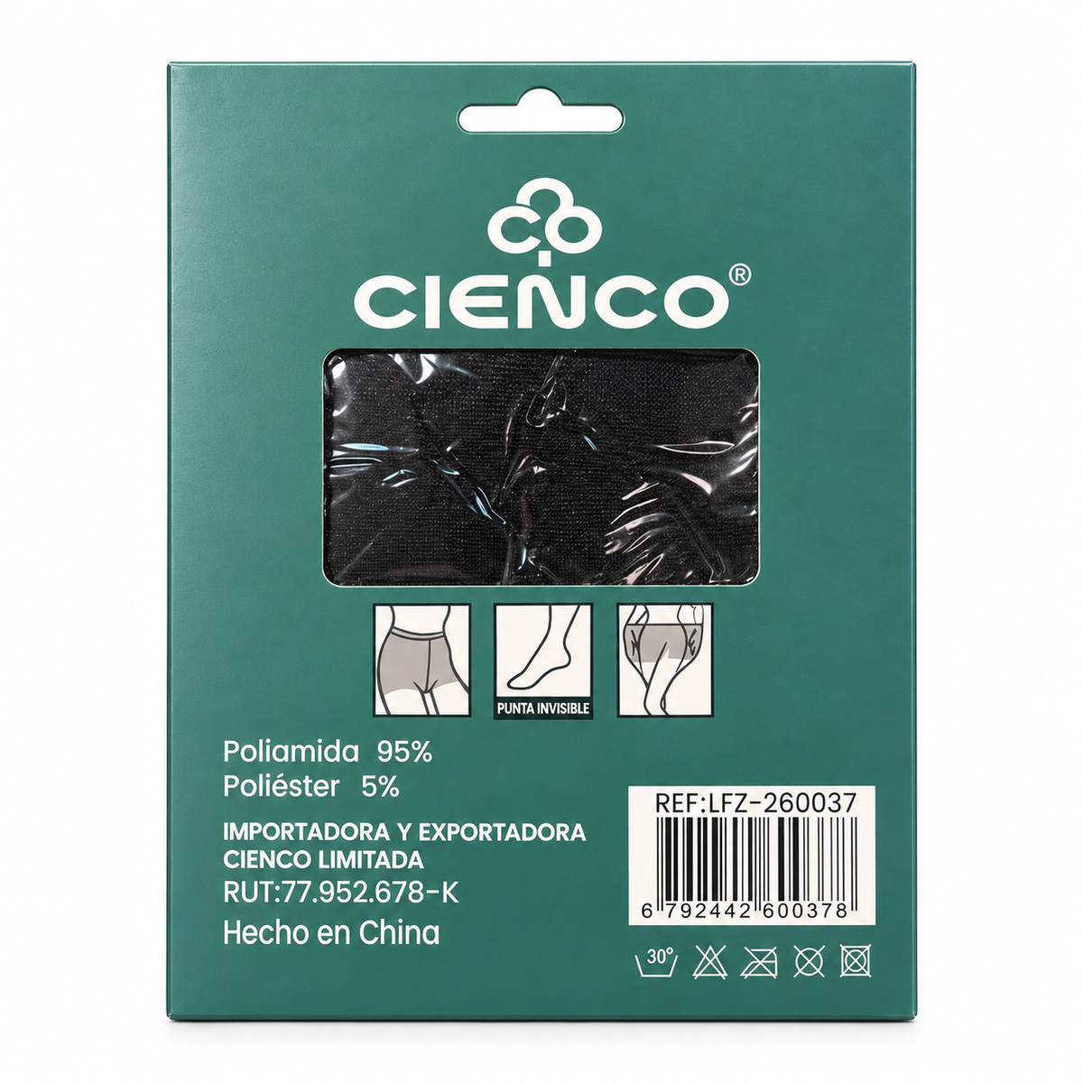 Panty Cienco Negro Talla S–3XL