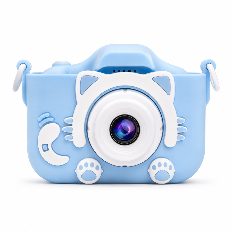 Cámara Digital Infantil Diseño Gatito Rosa y Azul – Diversión y Creatividad