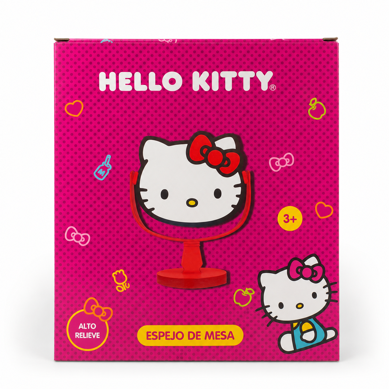 Espejo De Tocador Colección Hello Kitty Gatito Kawaii Marco