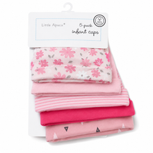 Set de 5 Gorritos para Bebé Little Alpaca Rosa Flor y Líneas