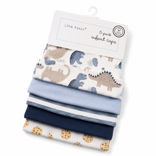 Set de 5 Gorritos para Bebé Little Alpaca Dinosaurio Azul