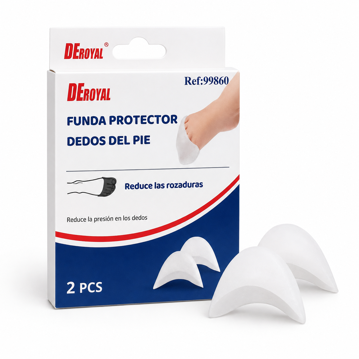 Protectores de Puntas de Dedos de Silicona DeRoyal 1 Par