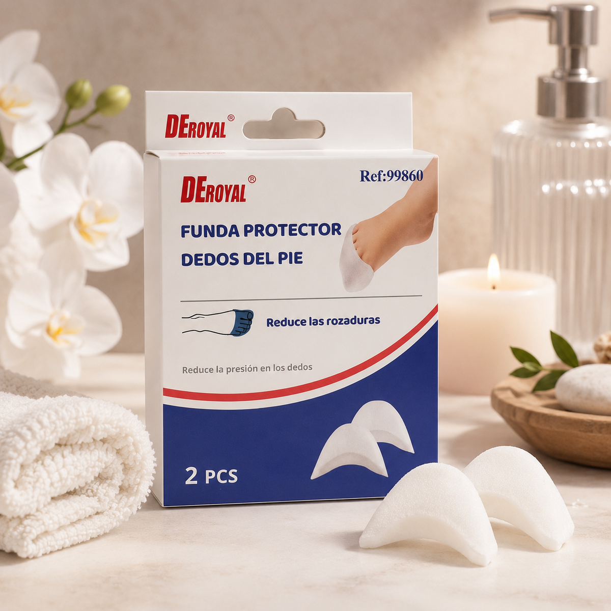 Protectores de Puntas de Dedos de Silicona DeRoyal 1 Par
