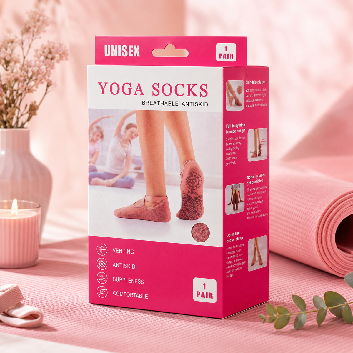 Calcetines Antideslizantes para Yoga y Pilates