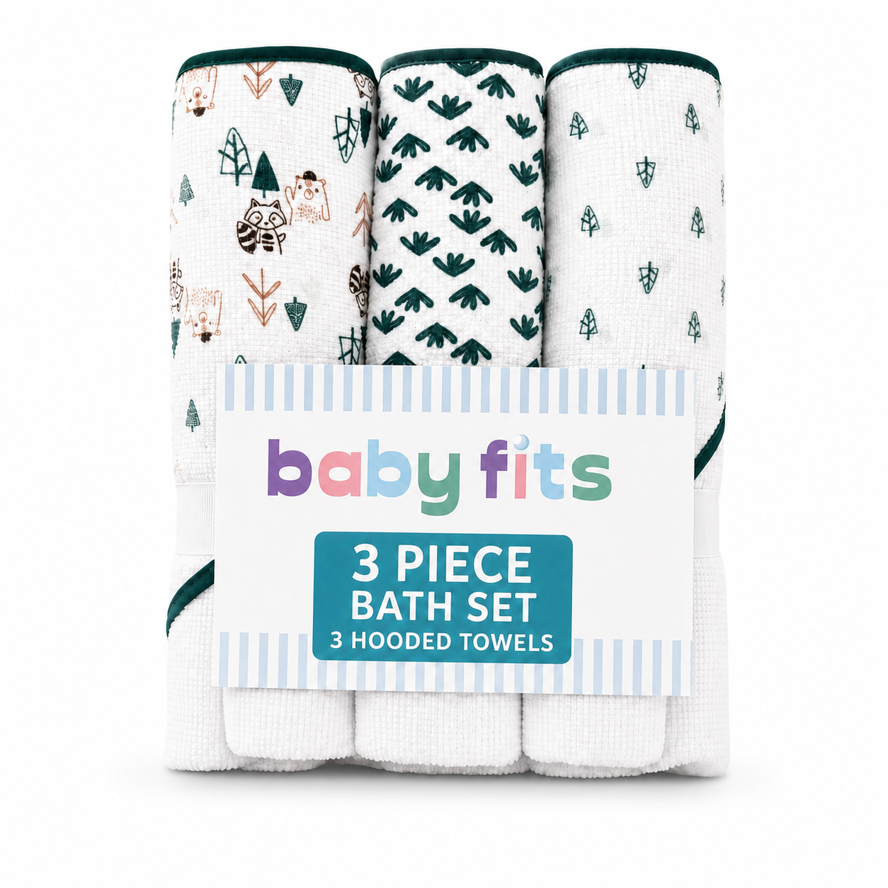 Set de Baño Bebé 6 Piezas Baby Fits Bosque Verde