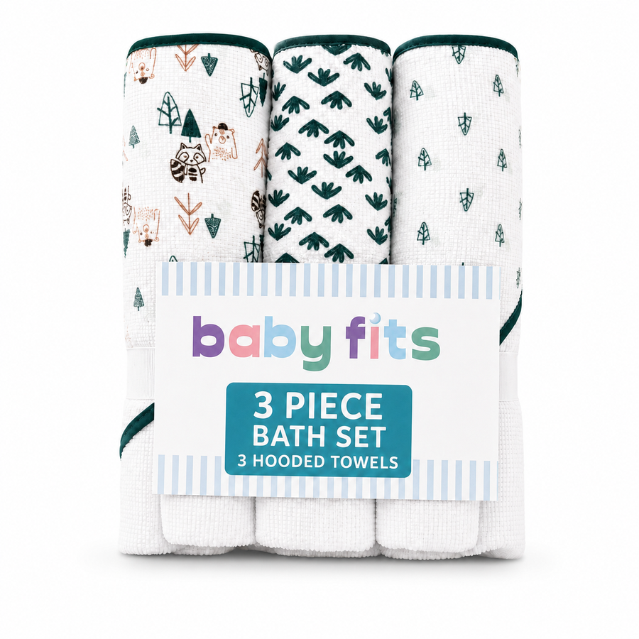 Set de Baño Bebé 6 Piezas Baby Fits Bosque Verde