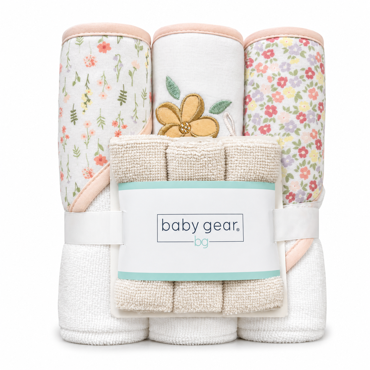 Set de Baño Bebé 6 Piezas Baby Gear Flores
