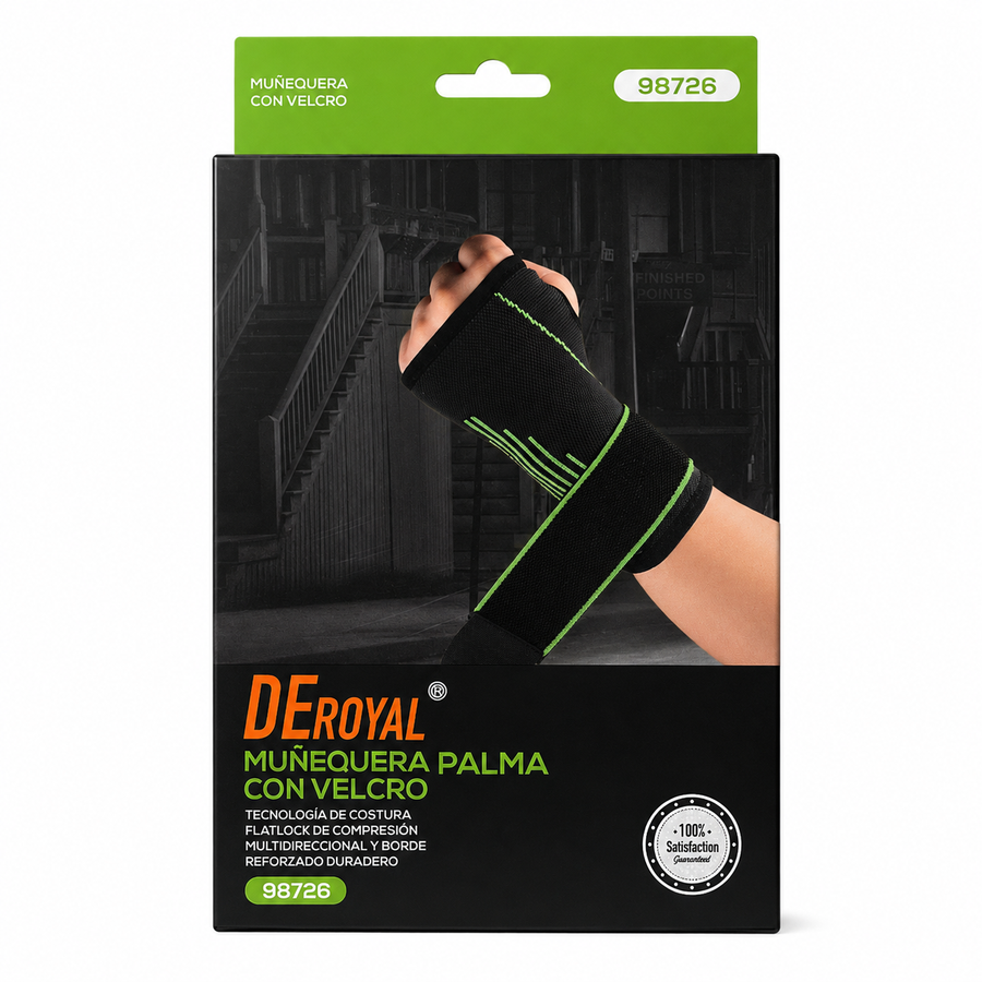 Muñequera de Palma Ajustable DeRoyal con Velcro