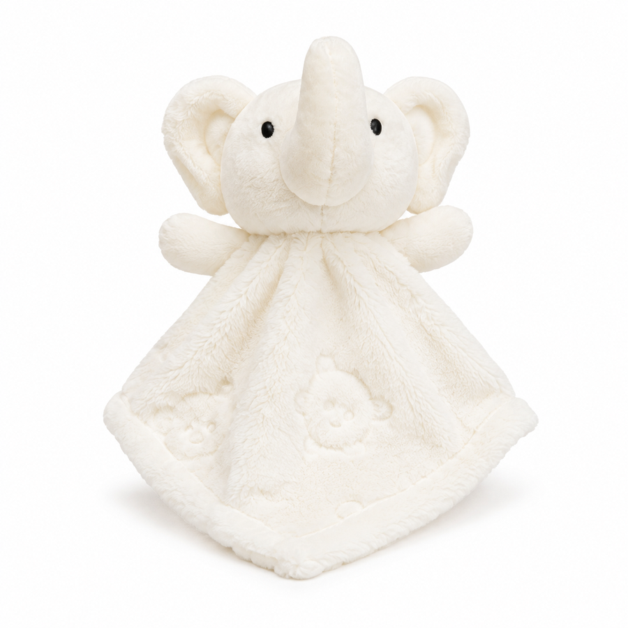 Manta para Bebé Beige Elefante 3D