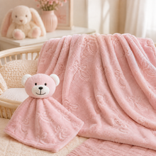 Manta para Bebé Rosa Oso 3D