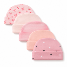 Set de 5 Gorritos para Bebé Little Alpaca Blanco Lazo y Triángulo