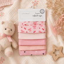 Set de 5 Gorritos para Bebé Little Alpaca Blanco Lazo y Triángulo