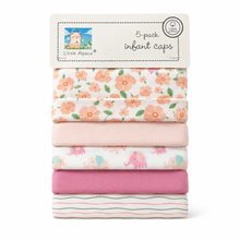 Set de 5 Gorritos para Bebé Little Alpaca Rosa Elefante y Líneas
