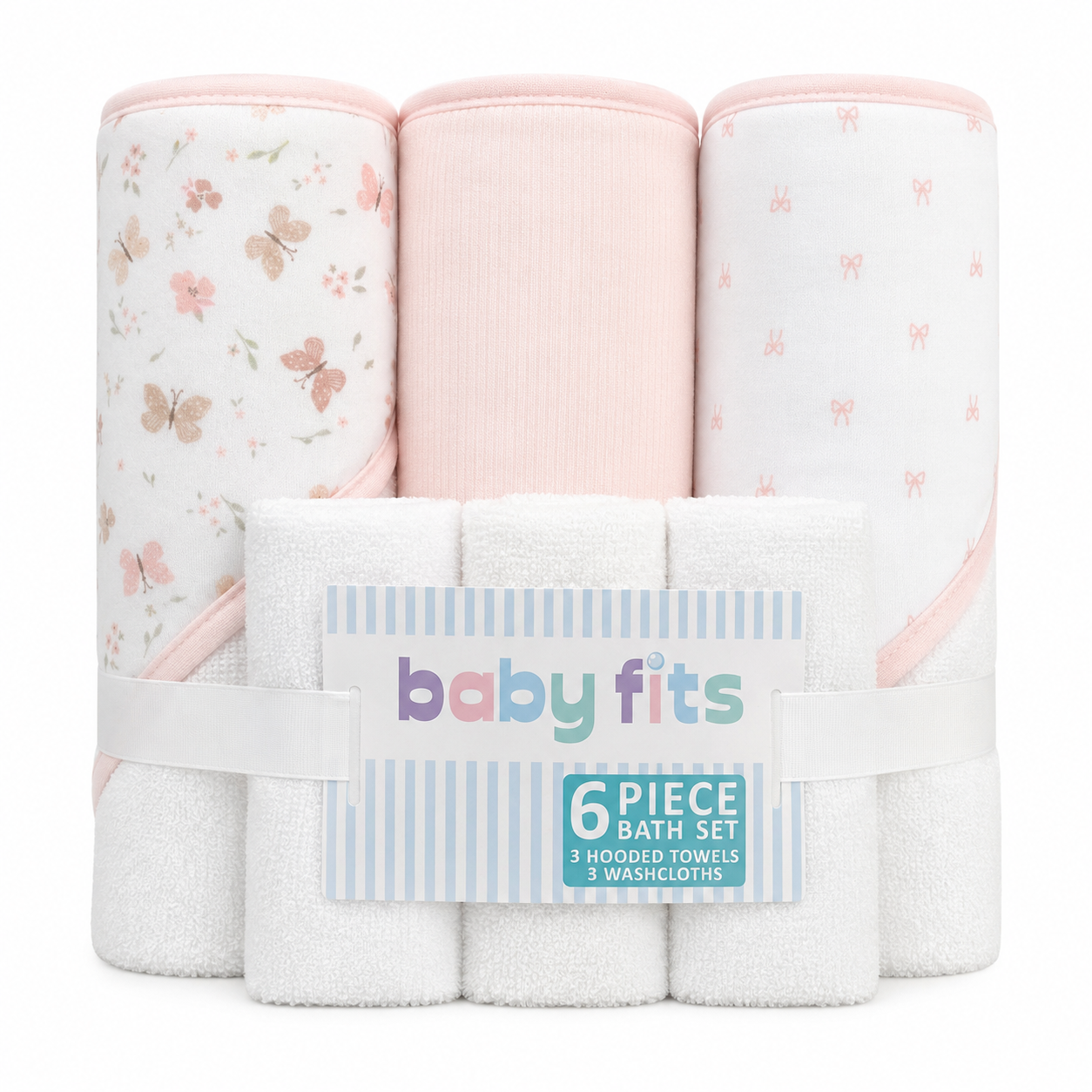 Set de Baño Bebé 6 Piezas Baby Fits Mariposa