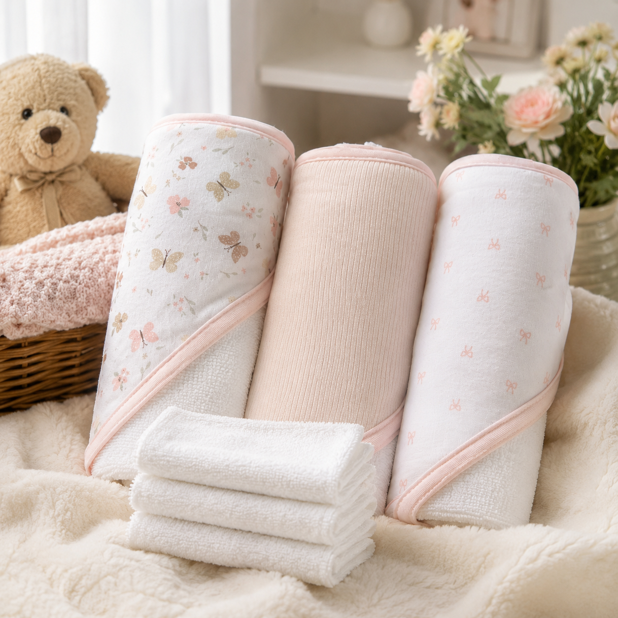 Set de Baño Bebé 6 Piezas Baby Fits Mariposa