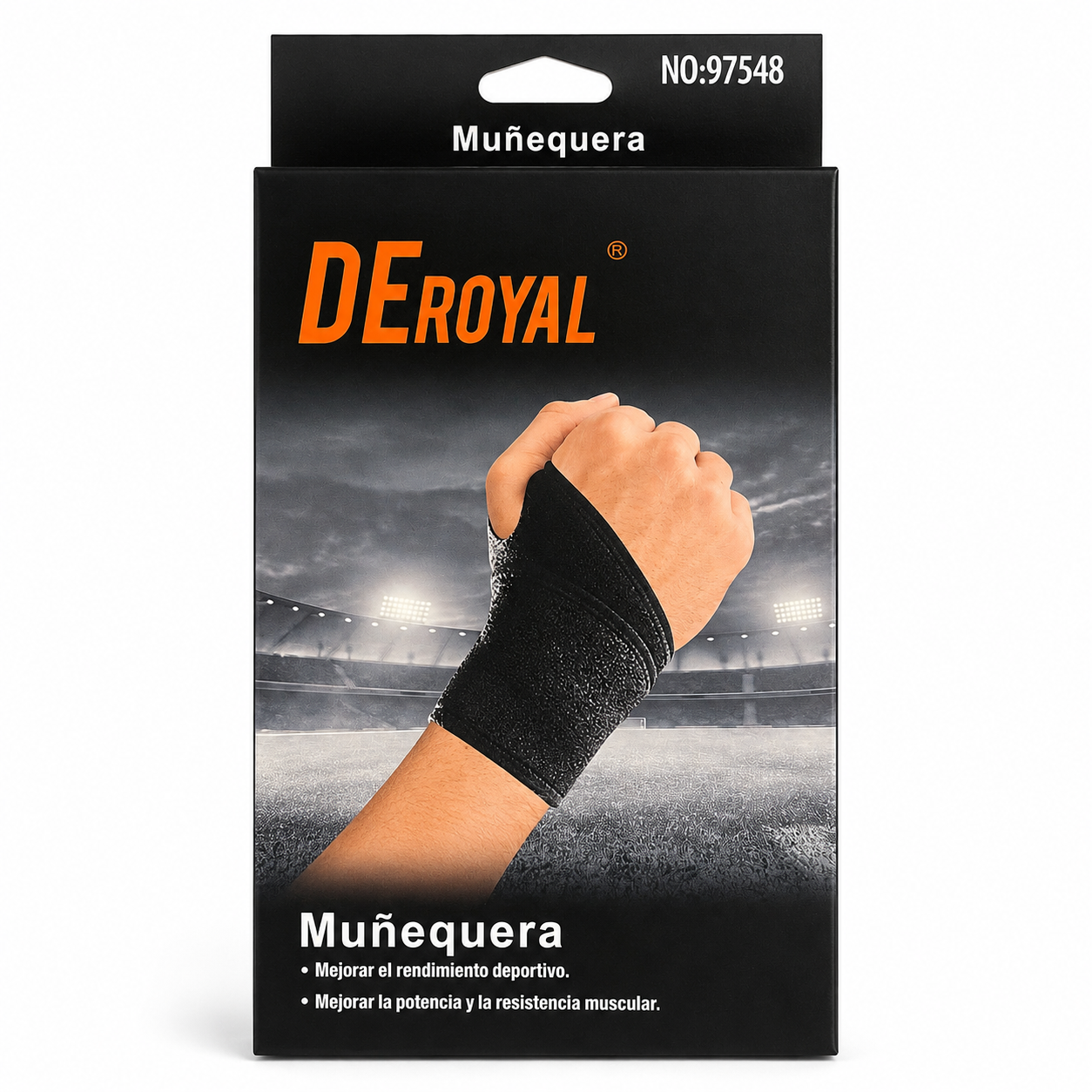 Muñequera Corta DeRoyal 97548 Negra