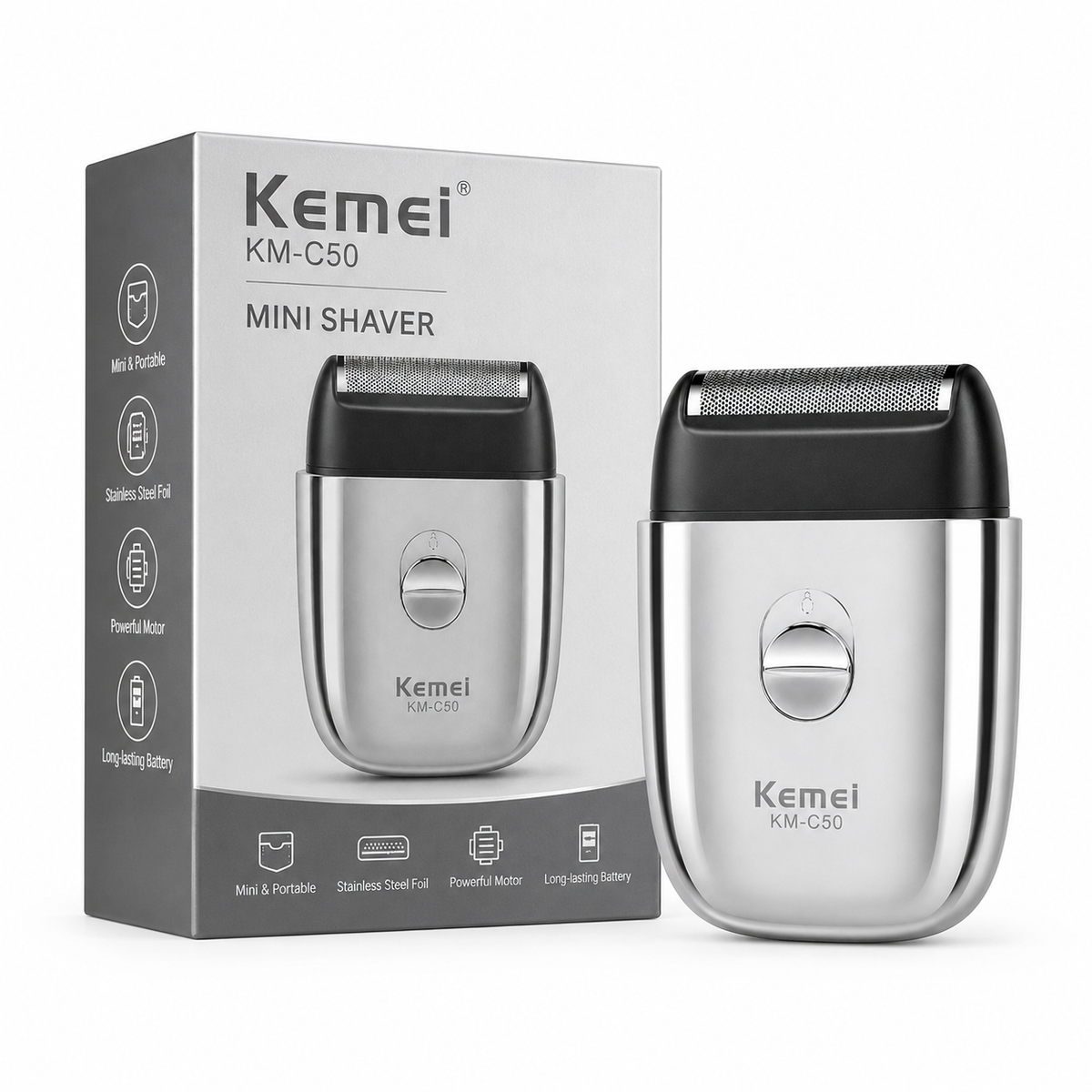 Afeitadora Eléctrica Recargable Kemei KM C-50 - vista 3 del producto