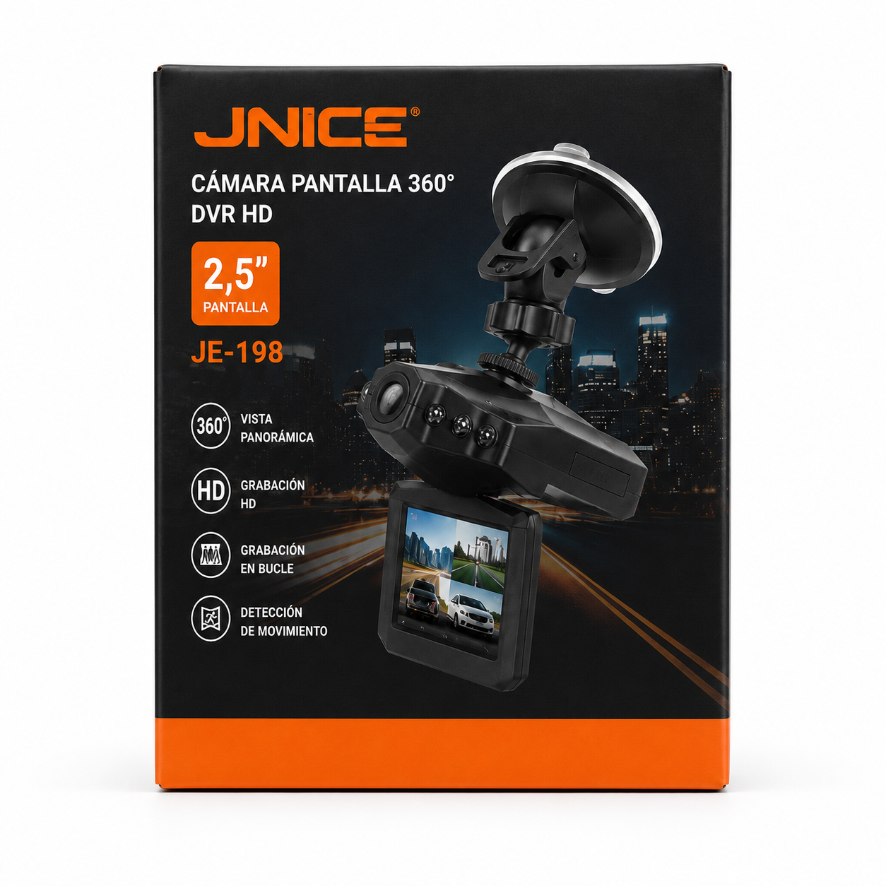 Frontal Cámara Seguridad Auto Pantalla 2.5in Dvr Full Hd1080 JE-198 - detalle del producto