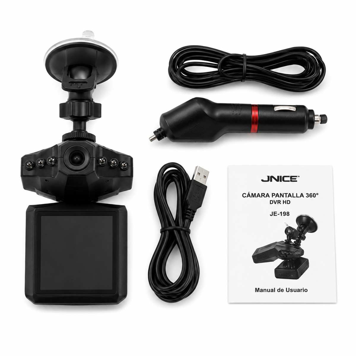 Frontal Cámara Seguridad Auto Pantalla 2.5in Dvr Full Hd1080 JE-198 - vista 4 del producto