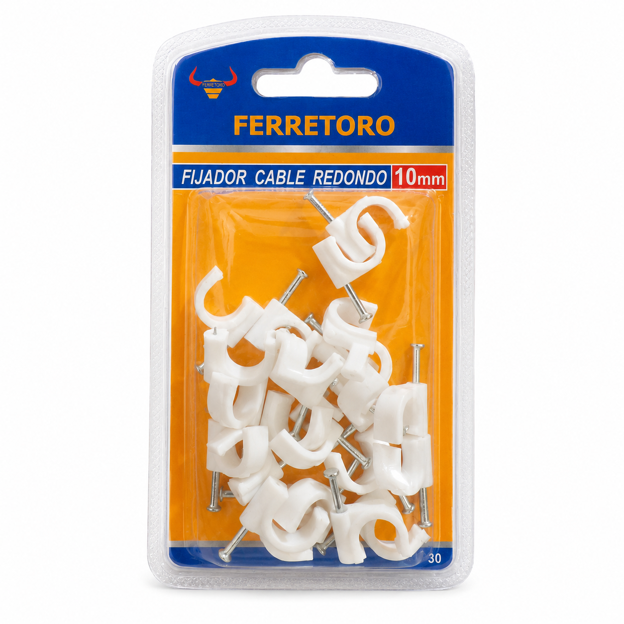 Fijadores Redondos para Cable  10 mm
