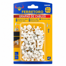 Grapas para Cable Ferretoro 6 mm Aprox. 60 Unidades
