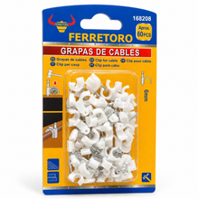 Grapas para Cable Ferretoro 6 mm Aprox. 60 Unidades