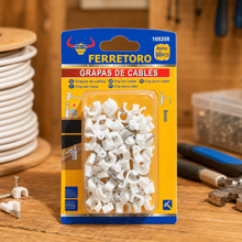 Grapas para Cable Ferretoro 6 mm Aprox. 60 Unidades