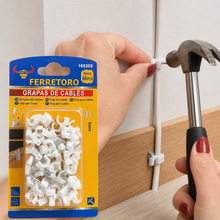 Grapas para Cable Ferretoro 6 mm Aprox. 60 Unidades