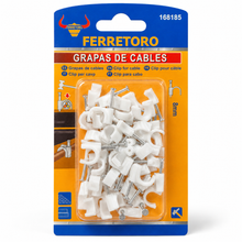 Grapas para Cable Ferretoro 8 mm Aprox. 48 Unidades