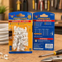 Grapas para Cable Ferretoro 8 mm Aprox. 48 Unidades
