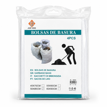 Bolsas de Basura Blancas 50 x 80 cm Pack de 4