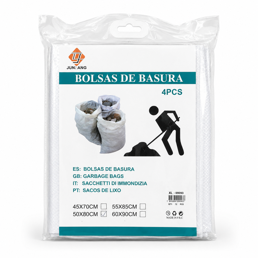 Bolsas de Basura Blancas 50 x 80 cm Pack de 4