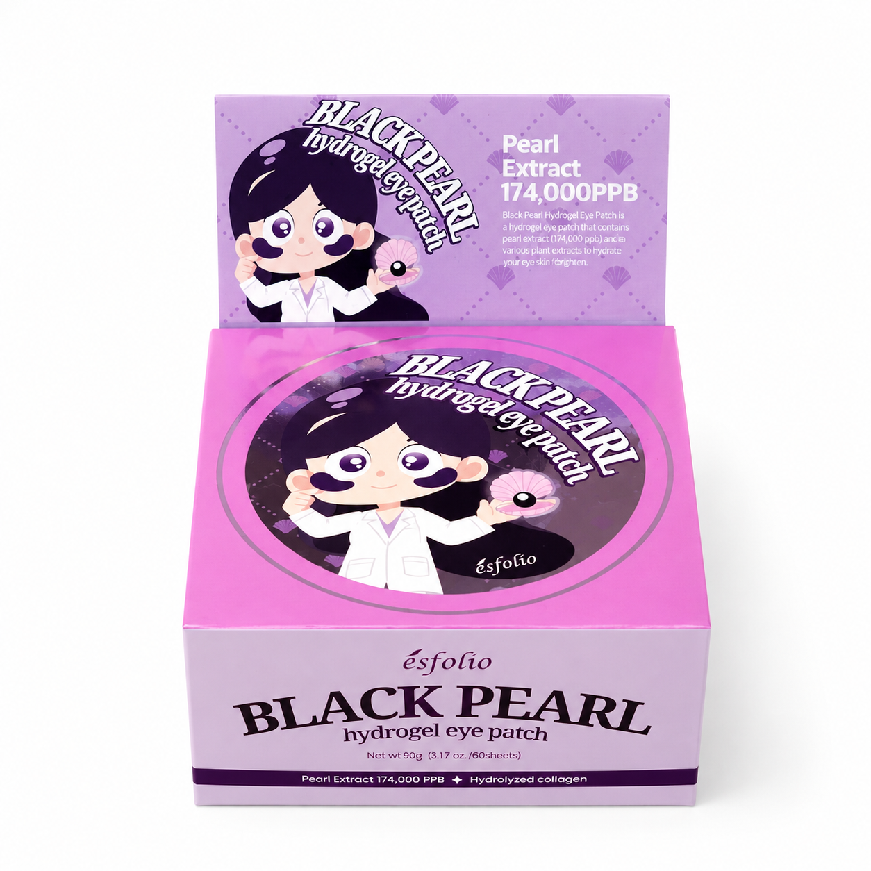 Parches de Hidrogel Black Pearl para el Contorno de Ojos