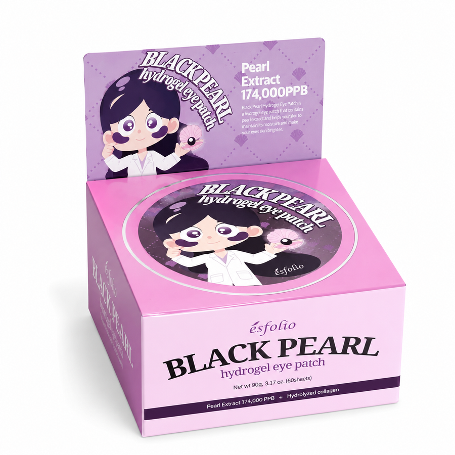 Parches de Hidrogel Black Pearl para el Contorno de Ojos