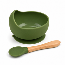 Bowl Con Cuchara De Silicona Para Bebé - variante Lila