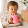 Vaso Silicona Con Rosca Y Bombilla Con Asa Bebé