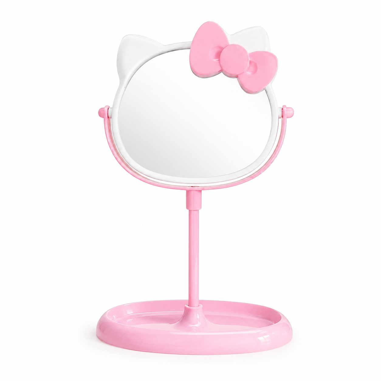 Espejo De Tocador De Hello Kitty Kawaii Niñas Doble Cara - variante Blanco