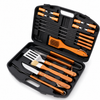 Set Parrilleros Asado Maleta 18 Piezas Acero Mango de Madera