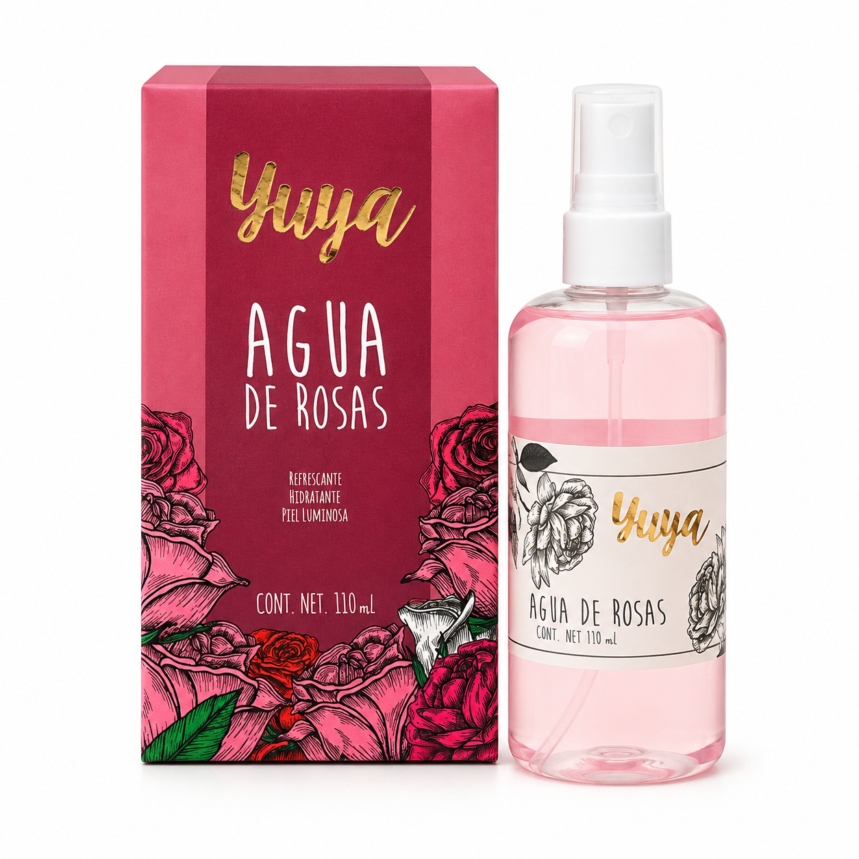 Spray Facial Yuya Agua de Rosas 110 ml